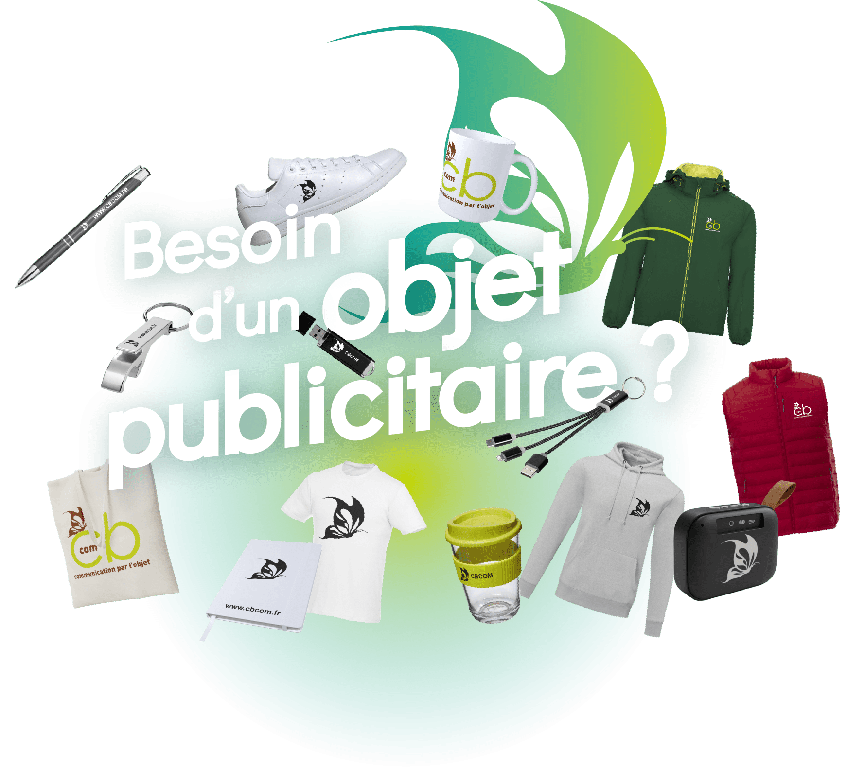 CBCOM : Objets publicitaires personnalisés et goodies près de Lyon | Besoin d'un objet publicitaire ?